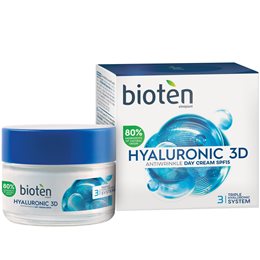 Bioten Hyaluronic 3D Antiwrinkle Day Cream Αντιρυτιδική Κρέμα Ημέρας με Υαλουρονικό Οξύ SPF15, 50ml BIOTEN Αντιγήρανση
