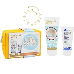 Panthenol Promo Extra Sun Care Face & Body Milk SPF50 & Skin Soothing Cream & Δώρο Κόσμημα MEDISEI Αντηλιακά Σετ