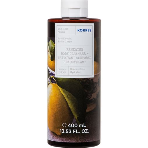 Korres Basil Lemon Renewing Body Cleanser Αναζωογονητικό Αφρόλουτρο Βασιλικός Λεμόνι 400ml