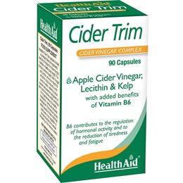Health Aid Cider Trim Συμπλήρωμα Αδυνατίσματος με Μηλόξυδο, 90caps HEALTH AID Αδυνάτισμα