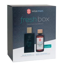 Vican Wise Men Fresh Box Ανδρικό Σετ με Eau de Toilette & Σαμπουάν για Μαλλιά και Γενειάδα, 2τμχ VICAN Σαμπουάν