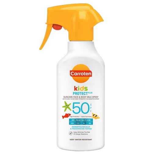 Carroten Kids Protect Plus Αδιάβροχο Παιδικό Αντηλιακό Spray Kids για Πρόσωπο & Σώμα SPF50 270ml