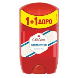 Old Spice Πακέτο Προσφοράς Whitewater Deodorant Stick Αποσμητικό για Άνδρες 2x50ml 1+1 Δώρο OLD SPICE Αποσμητικά