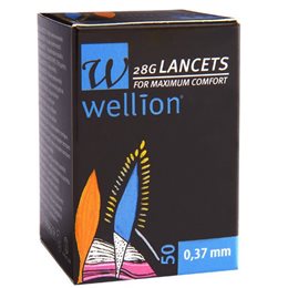 Wellion Lancets Αποστειρωμένες Βελόνες Σκαρφιστήρες 28G 0,37mm 50τμχ WELLION Ταινίες Μέτρησης Σακχάρου