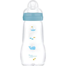 Mam Feel Good Γυάλινο Μπιμπερό Forest Αγόρι 260ml Μπλε απο 2+μηνών (375SB) 1τμχ MAM Μπιμπερό