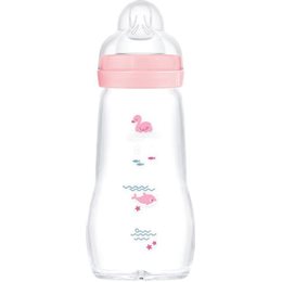 Mam Feel Good Γυάλινο Μπιμπερό Forest Κορίτσι 260ml Ροζ απο 2+μηνών (375SG) 1τμχ MAM Μπιμπερό