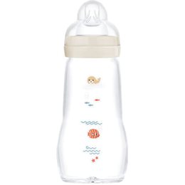 Mam Feel Good Γυάλινο Μπιμπερό Forest Unisex 260ml Μπεζ απο 2+μηνών (375SU) 1τμχ MAM Μπιμπερό