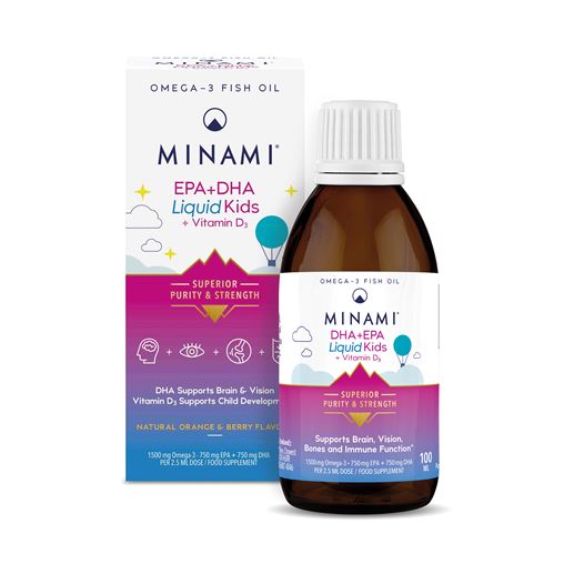 Minami Kids DHA+EPA, Ιχθυέλαιο με Βιταμίνη D3, Κατάλληλο για Παιδιά, 100ml 