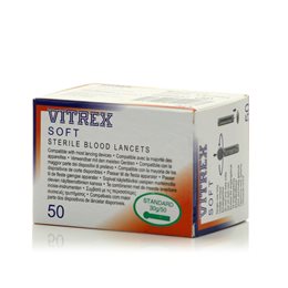 Winmedica Vitrex Soft Lancets Αποστειρωμένοι Σκαρφιστήρες 30G (0.31 mm) 50 τεμάχια  Σκαρφιστηρες