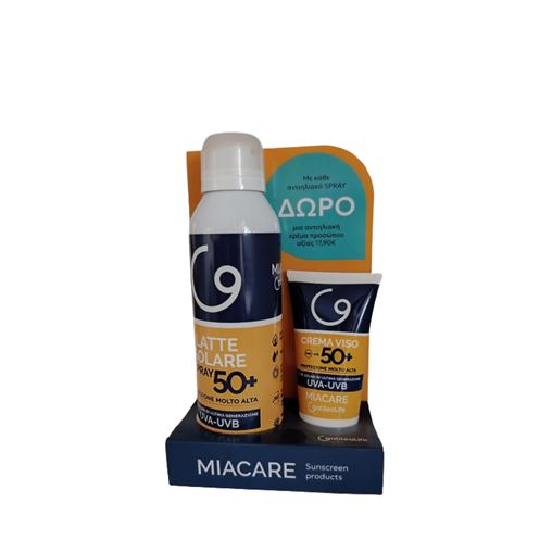 MIACARE  Sun Milk Spray SPF 50+ 150ml με Δώρο Face Cream SPF50+ 50ml