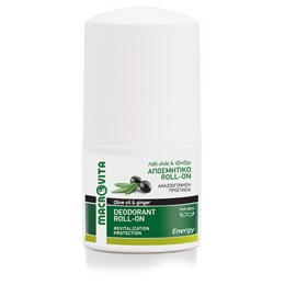Macrovita Deodorant Roll-on Energy Olive Oil &Ginger,Ανδρικό Αποσμητικό Με Λάδι Ελιάς & Τζίντζερ50ml MACROVITA Αποσμητικά