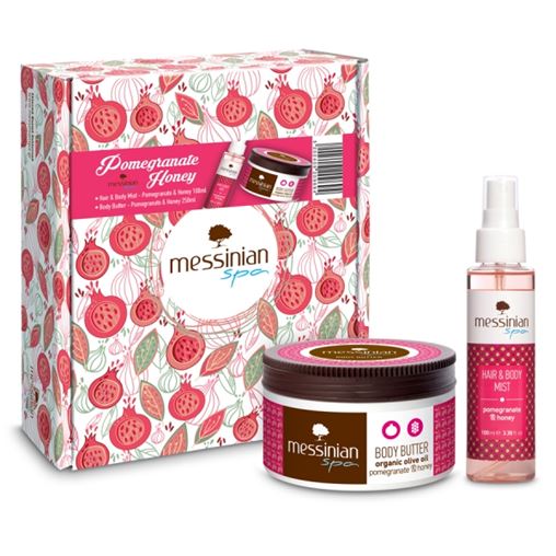 Messinian Spa Beauty Box Pomegranate & Honey Hair & Body Mist 100ml & Βούτυρο Σώματος 250ml 