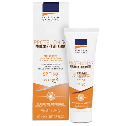 Galenia Skin Care Protelion Emulsion Αδιάβροχη Αντηλιακή Κρέμα Προσώπου για Λιπαρό Δέρμα SPF50 50ml
