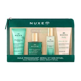 Nuxe Huile Prodigieuse Neroli Douche 30ml, Ξηρό Λάδι 30ml, Parfum 15ml & Reve de The Body Scrub 30ml NUXE Σετ