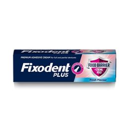 Fixodent Plus Food Barrier Fresh Στερεωτική Κρέμα για Ολικές & Μερικές Τεχνητές Οδοντοστοιχίες 40g  Τεχνητή Οδοντοστοιχία