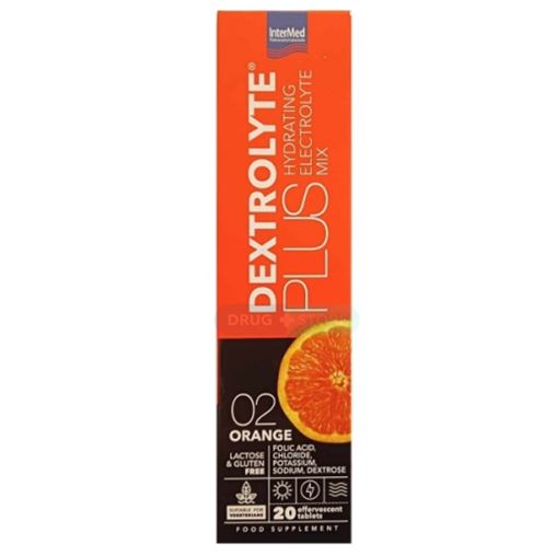 Intermed Dextrolyte Plus Orange 20 Αναβράζοντα Δισκία