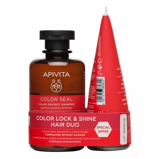 Apivita Color Seal Shampoo Προστασίας Χρώματος 250ml & Conditioner Προστασίας Χρώματος 150 ml