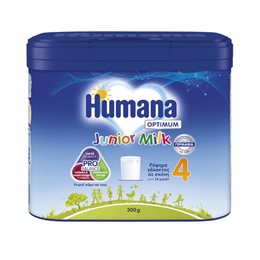 Humana 4 Optimum Junior Milk My Pack Ρόφημα Γάλακτος από 24 Μηνών, 300gr HUMANA Βρεφικά Γάλατα
