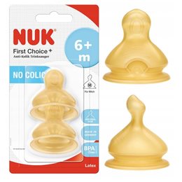 Nuk Fist Choice+ Θηλή Καουτσούκ 6+ Μηνών Medium, 2τμχ  Θηλές