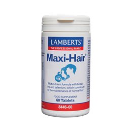 Lamberts Maxi Hair Συμπλήρωμα Διατροφής για Υγιή Μαλλιά, 60tabs  LAMBERTS Μαλλιά-Δέρμα-Νύχια