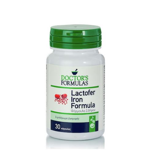 Doctor's Formulas Lactofer Iron Formula με Σίδηρο, Λακτοφερίνη, Χαλκό & Βιταμίνες, 30 Κάψουλες