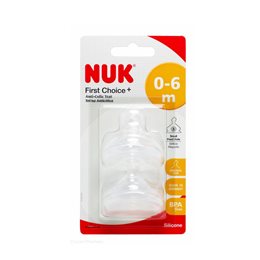 Nuk First Choice+ Θηλές από Σιλικόνη Μικρής Ροής Small 0-6m 2τμχ   Θηλές