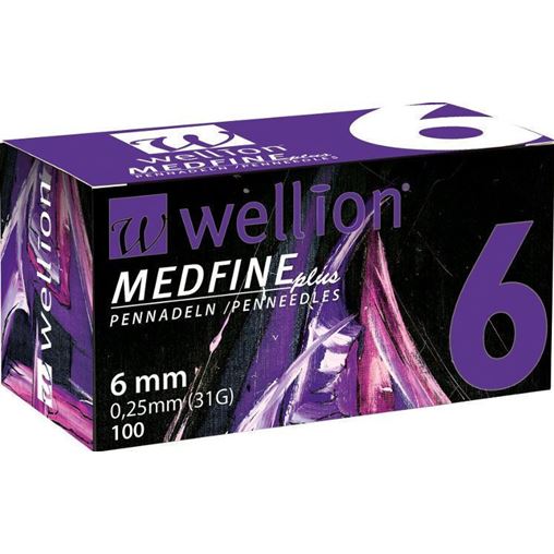 Wellion Βελόνες Πένας Ινσουλίνης Medfine plus 6mm (31G) - 100τεμ