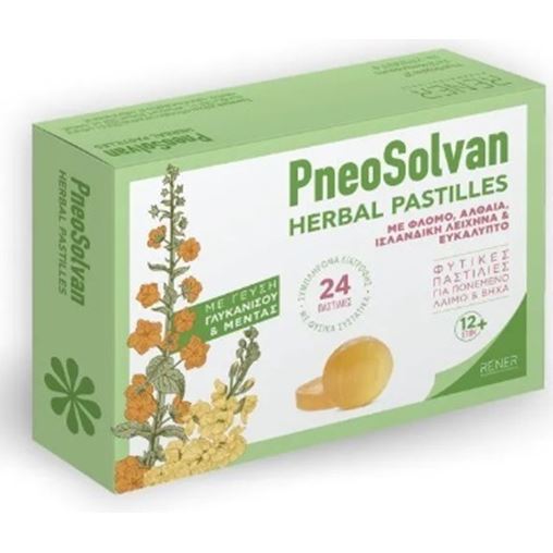  Pneosolvan Herbal Φυτικές Κάραμέλες  με Μέλι και Γευση Γλυκάνισου & Μέντας 24τμχ