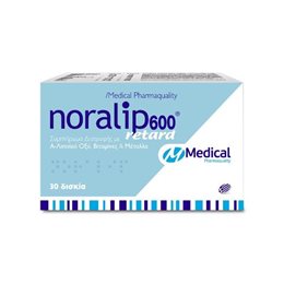 Medical Pharmaquality Noralip 600 Retard Συμπλήρωμα Διατροφής 30 tabs MEDICAL PHARMAQUALITY (ΦΑΡΜ.) Μέταλλα-Ιχνοστοιχεία