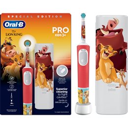 Oral-B Vitality Pro Lion King Παιδική Ηλεκτρική Οδοντόβουρτσα 3 Ετών+ 1τμχ & Θήκη 1τμχ  Παιδική Στοματική Υγιεινή
