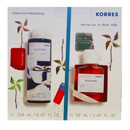 Korres Promo Blue Sage Eau De Toilette Ανδρικό Άρωμα 50ml & Αφρόλουτρο/Shower Gel Blue Sage 250ml KORRES Σετ
