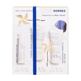 Korres Promo Wide Awake Γιαούρτι Gel Ματιών 15ml & Καθαριστικό Προσώπου 20ml &  Κρέμα Προσώπου 20ml KORRES Σετ