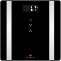 Powerpharm Electronic Fat Measuring Scale Black Ψηφιακή Ζυγαριά Λιπομέτρησης σε Μαύρο Χρώμα 1τμχ  Ζυγαριές