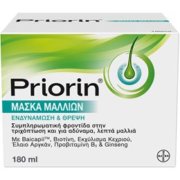Priorin Nourishing & Strengthening Hair Mask Μάσκα Μαλλιών για Τριχόπτωση 180ml PRIORIN Τριχόπτωση / Ενδυνάμωση