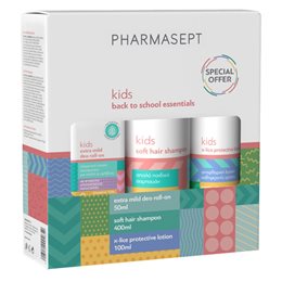 Pharmasept Kids X-Lice Protective Lotion 100ml &Soft Hair Shampoo 400ml &Extra Mild Deo Roll-On 50ml  Αντιφθειρικά