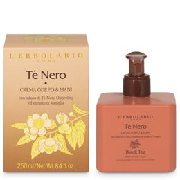 L’Erbolario Black Tea Body & Hand Cream Κρέμα Σώματος & Χεριών Μαύρο Τσάι, 250ml  Ενυδάτωση