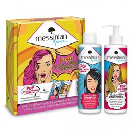 Messinian  Spa Pop Olive & Vegan Keratin Σετ Κερατίνης με Σαμπουάν και Conditioner 2τμχ  Πακέτα