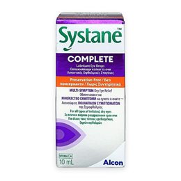 Alcon Systane Complete Drops Λιπαντικές Οφθαλμικές Σταγόνες Χωρίς Συντηρητικά 10 ml  Κολλύρια
