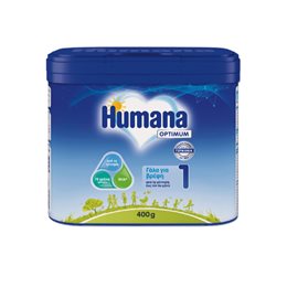 Humana Optimum 1, Γάλα για Βρέφη από τη Γέννηση έως τον 6ο μήνα 400gr HUMANA Βρεφικά Γάλατα