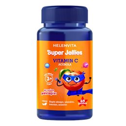 Helenvita Super Jellies Vitamin C Acerola Για Παιδιά Από 3 Ετών+ με Γεύση Μανταρίνι 60 Ζελεδάκια HELENVITA Παιδικά Συμπληρώματα