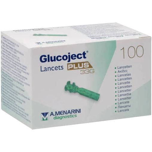 Menarini Glucoject Lancets Plus 33G Ακίδες Μέτρησης Σακχάρου, 100τεμ