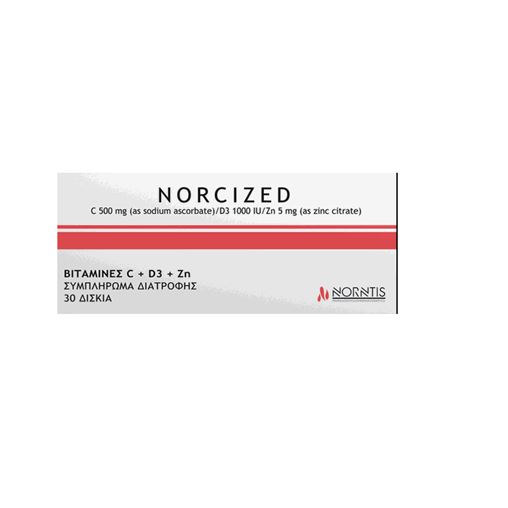 Norntis Norcized Συμπλήρωμα Διατροφής με Βιταμίνη C, Βιταμίνη D3 & Ψευδάργυρο, 30 Ταμπλέτες