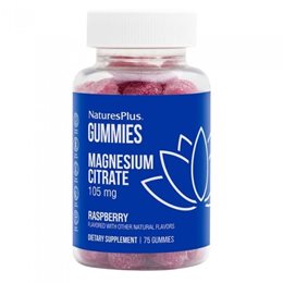 Nature's Plus Gummies Mag Citrate 105 mg Γεύση Raspberry 75 ζελεδάκια NATURE S PLUS Βιταμίνες
