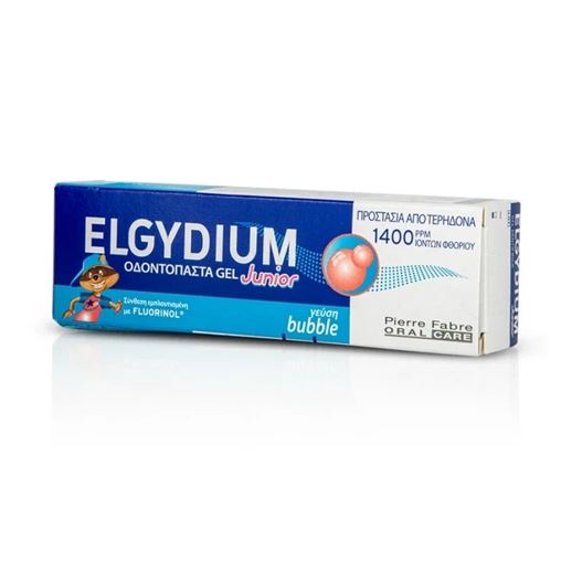 Elgydium Οδοντόκρεμα Junior Bubble 50ml 1400 ppm με Γεύση Τσιχλόφουσκα για 7+ χρονών
