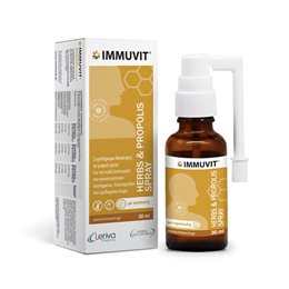 Leriva Immuvit Herbs & Propolis Spray Για Την Καλή Λειτουργία Του Αναπνευστικού 30 ml  Βότανα