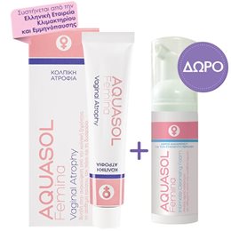 Galenica Promo Aquasol Femina Vaginal Atrophy Cream 30ml & Δώρο Intimate Cleansing Foam 40ml AQUASOL Κολπικές Αγωγές