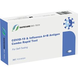 Safecare Bio-tech Covid-19 & Influenza A+B Antigen Rapid Test Αντιγόνων Covid-19 & Γρίπης 1τμχ  Μάσκες Προστασίας