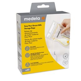 Medela Easy Pour Breastmilk Storage Bags Σακουλάκια Φύλαξης Μητρικού Γάλακτος 25 Τεμάχια  Δοχεία Φύλαξης Γάλακτος