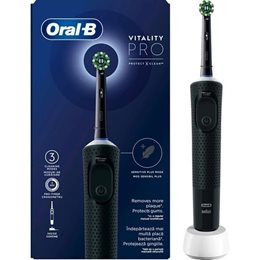 Oral-B Pro Vitality Black Ηλεκτρική Οδοντόβουρτσα με Χρονομετρητή Μαύρο 1τεμ ORAL - B Οδοντόβουρτσες
