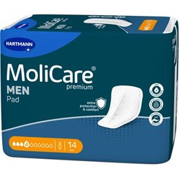 Hartmann Molicare Premium Men Ανδρικές Σερβιέτες Ακράτειας 14τμχ HARTMANN Πάνες Ακράτειας